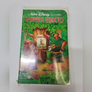 Walt Disney's Robin Hood Black Diamond Classic VHS 1985 Black Clamshell Case